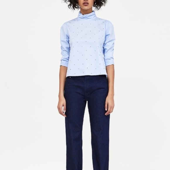 NWT Zara Bejeweled Blouse - Picture 4 of 4